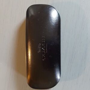 Coach Black Sunglasses/Eye glasses Case Logo Felt lined Excellent Condition